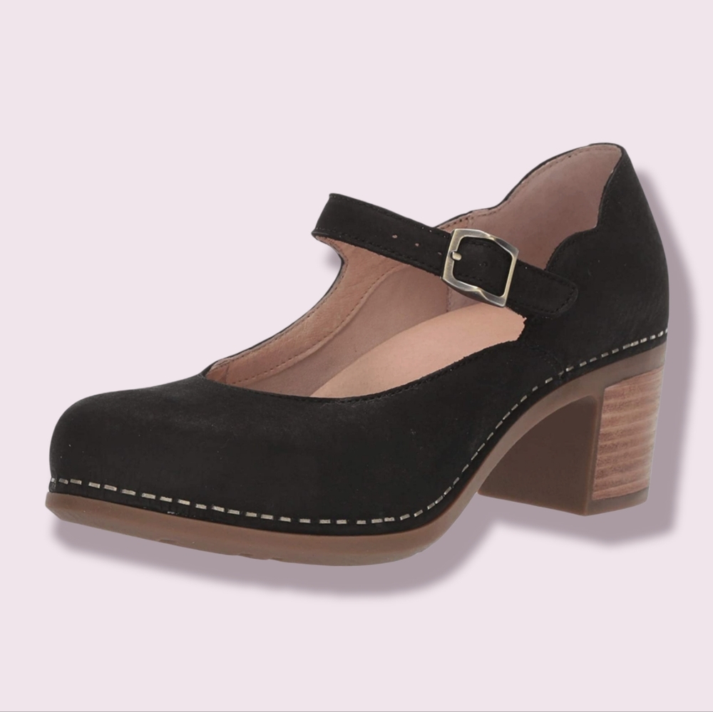 Dansko Harlo black mary Jane heel 36